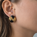 Retro Earrings - Black