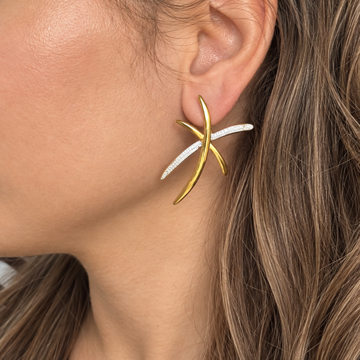 Crossed Earrings