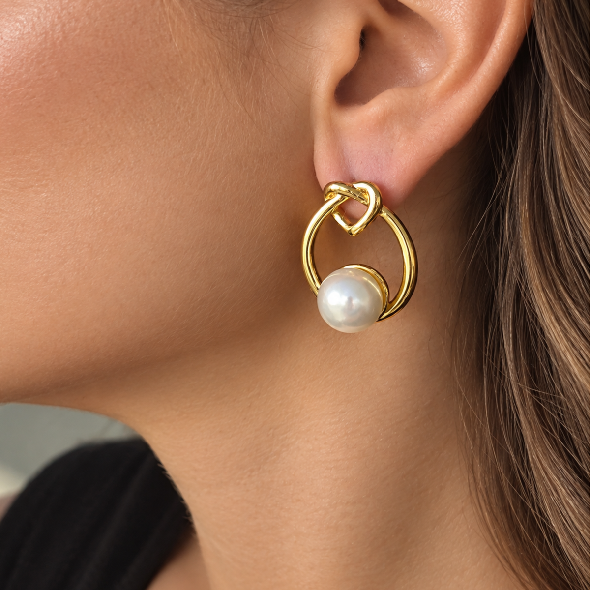 Pearl Loop Earrings
