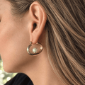 Pearl Hoops Earrings