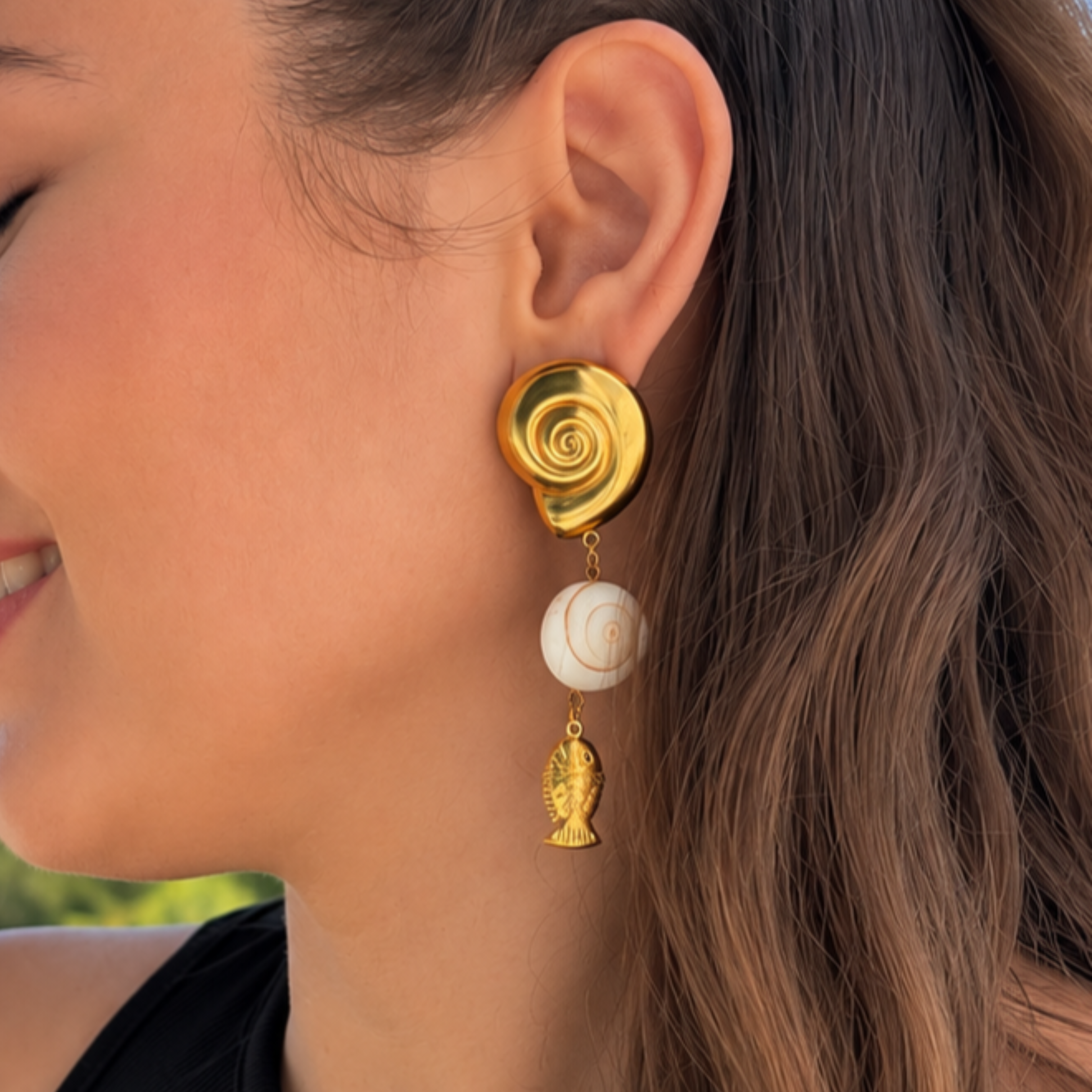 Fish Charm Earrings