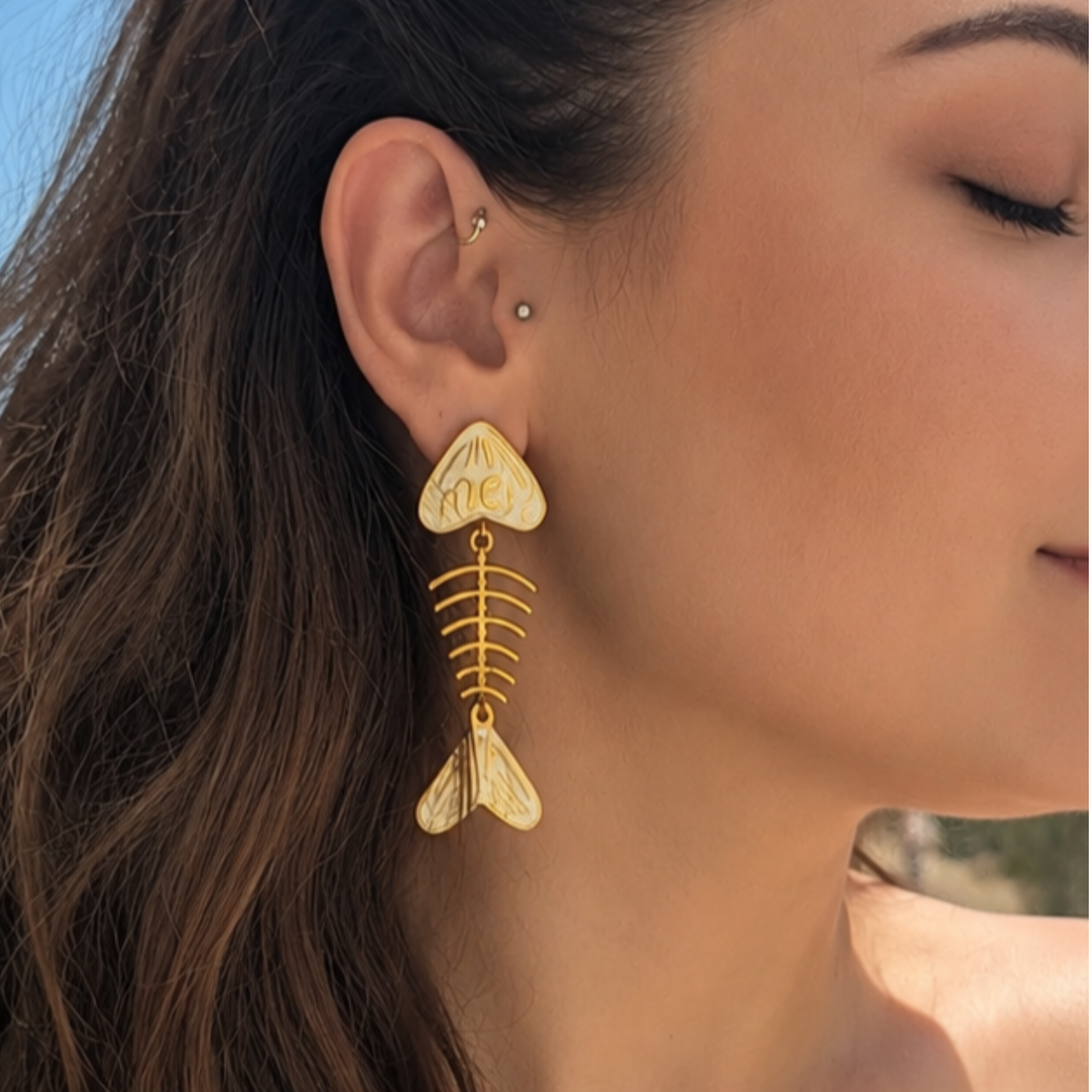 Fishbone Earrings