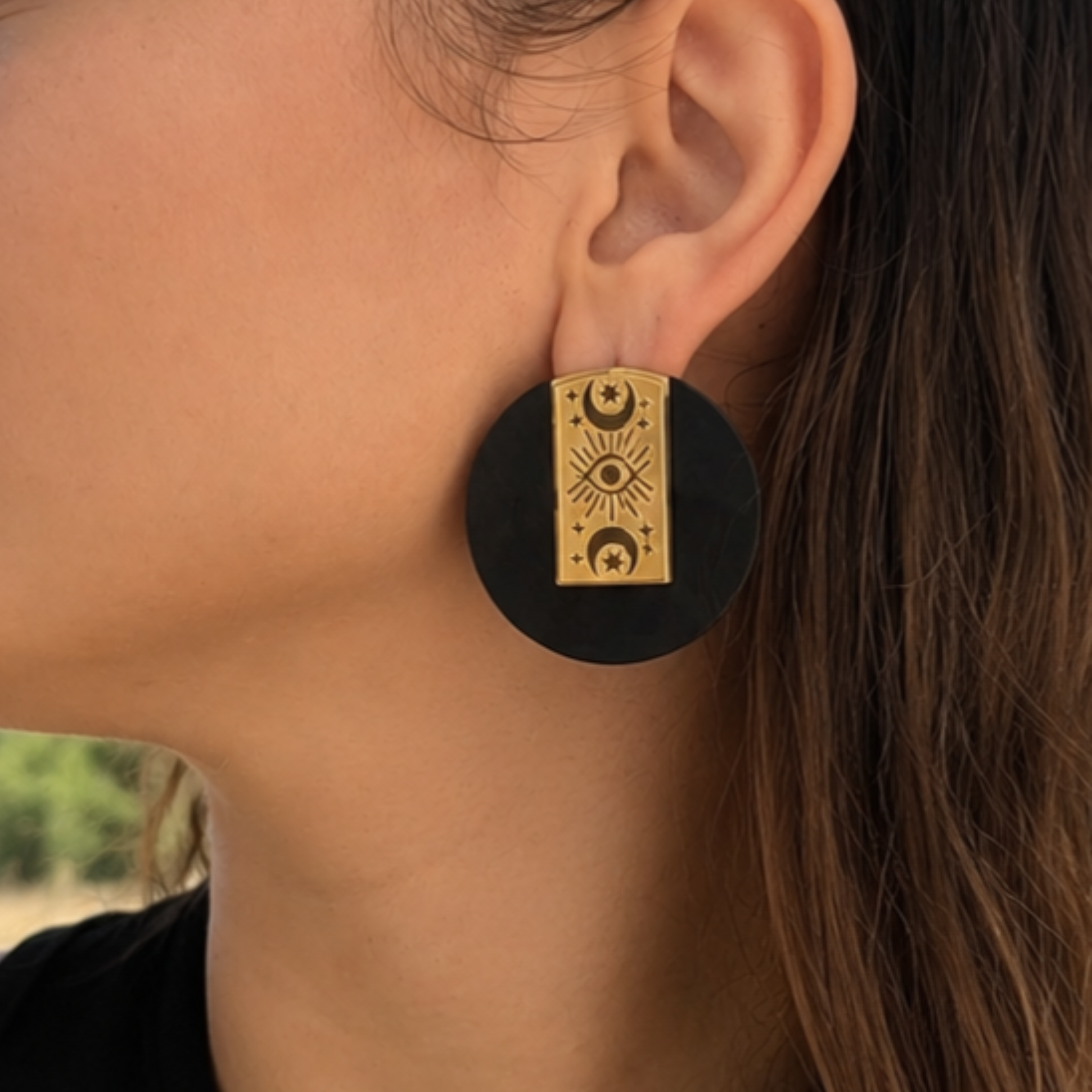 Eclipse Earrings - Black