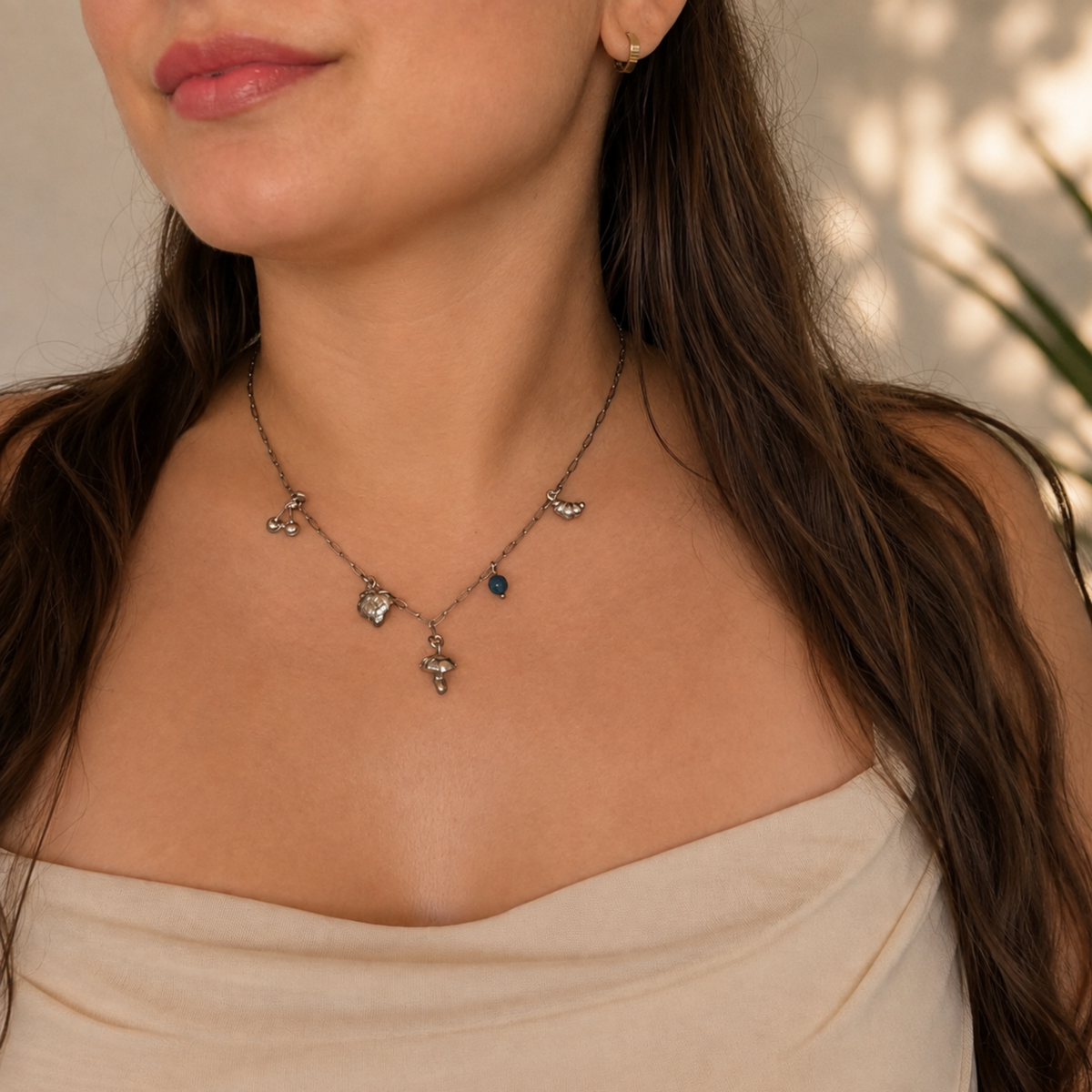 Multi-Charm Necklace - Silver