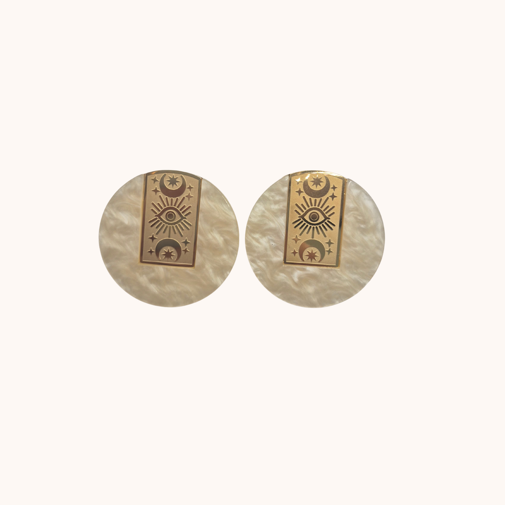 Eclipse Earrings - White